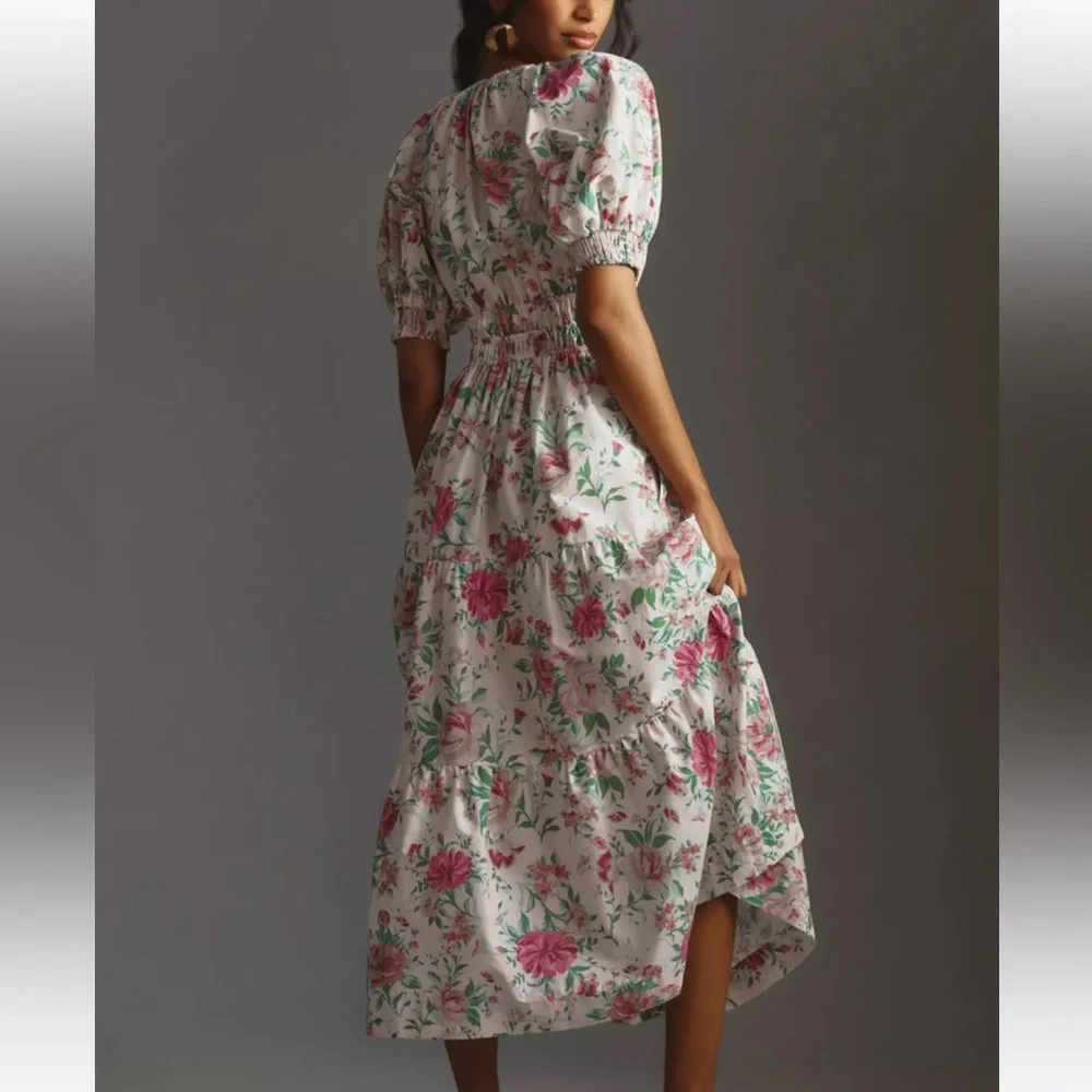 Anthropologie The Somerset puff sleeve maxi dress - Picture 2 of 3